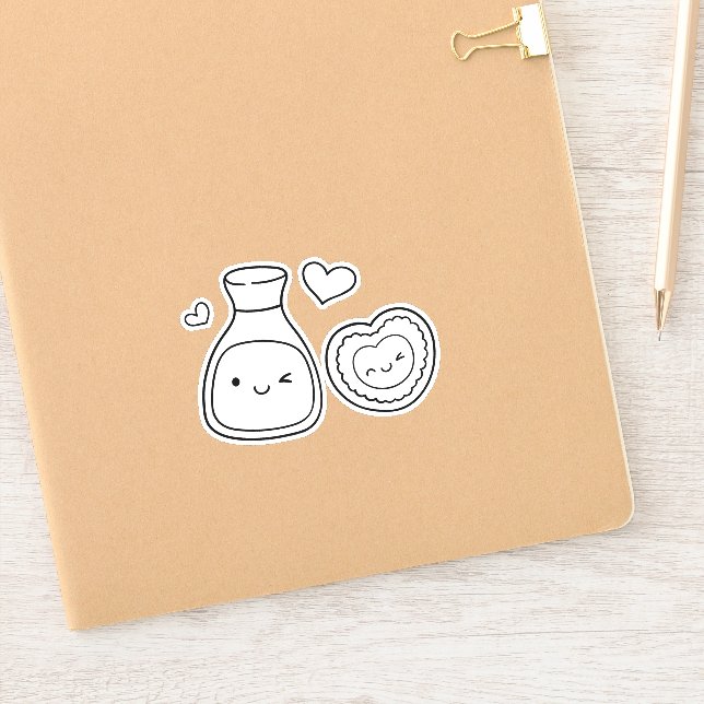 Pegatina soymate, soja y sushi (Cuaderno)