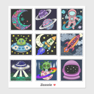 Pegatina Space Explorers Kids Sticker Sheet