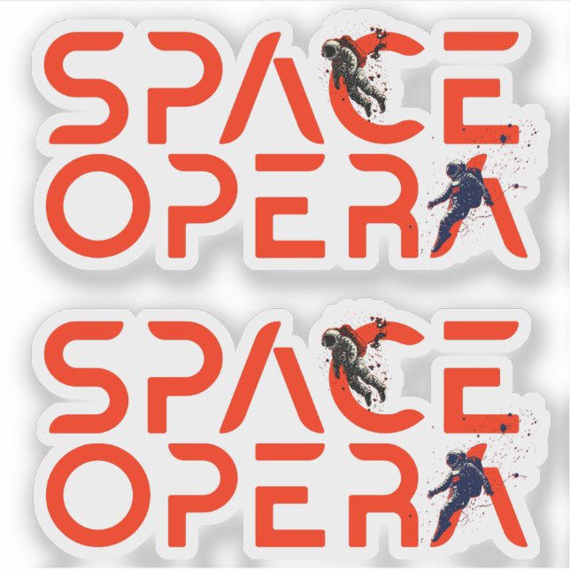 Pegatina Space Opera Genre Lover (Anverso)