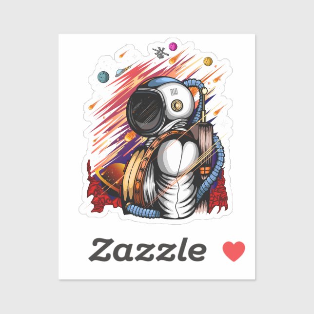 Pegatina Spaceman (Hoja)