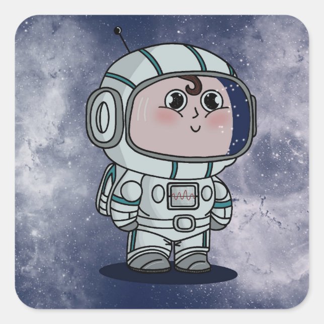 Pegatina Spaceman (Anverso)