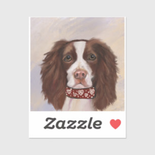 PEGATINA SPANIEL DE MUELLE INGLÉS    