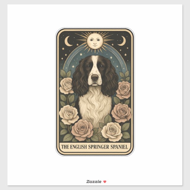 Pegatina Spaniel de Springer Inglés (Hoja)