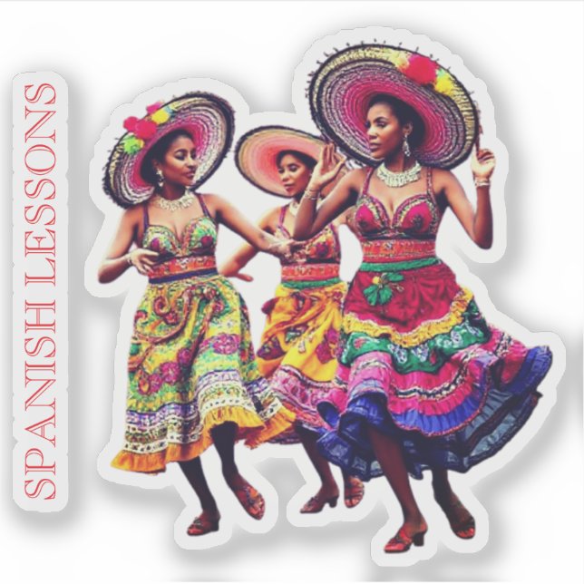 PEGATINA SPANISH LESSONS (Anverso)