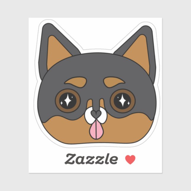 Pegatina Sparkly chihuahua (Hoja)