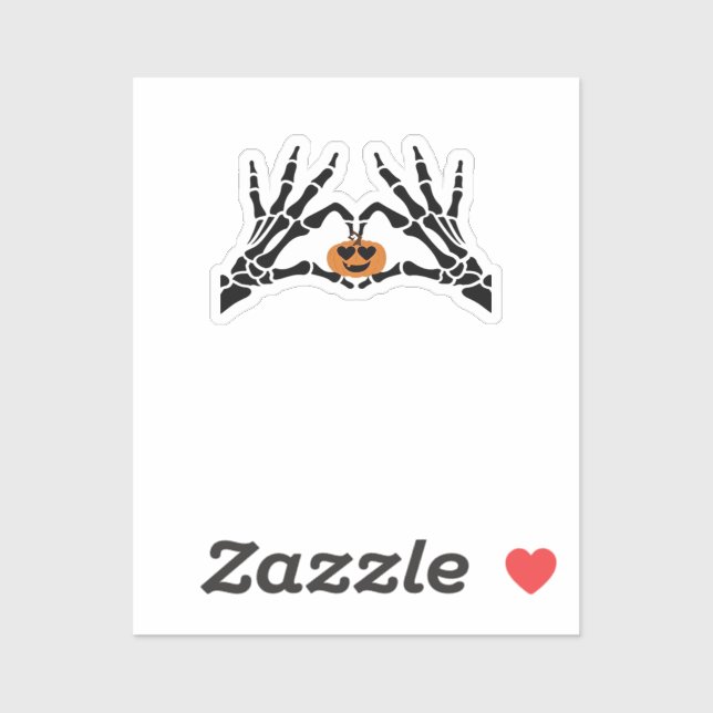 Pegatina Spooky Heart Hands Classic (Hoja)