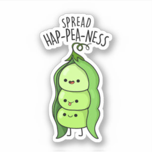 Pegatina Spread Hap-pea-ness Funny Peas Pun