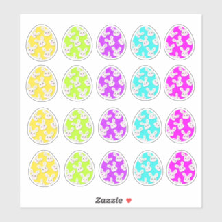 Pegatina Spring Bunny Face Easter Eggs-Pastel Sticker Sheet