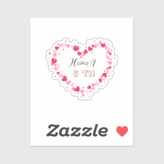 Pegatina Spring Floral Anniversary | Elegant Modern Wedding