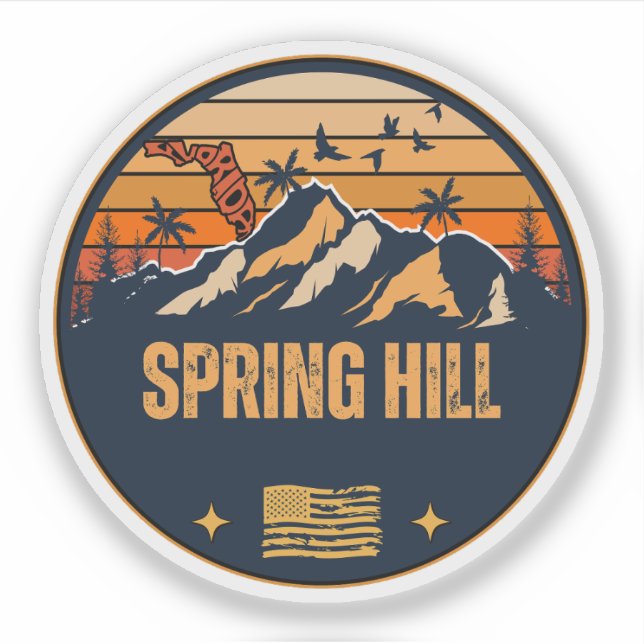 Pegatina Spring Hill, Florida  (Anverso)