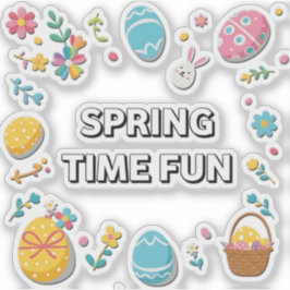 Pegatina Spring Time Easter | Pascua Primavera