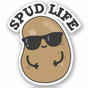 Pegatina Spud Life Funny Potato Pun