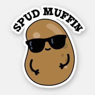 Pegatina Spud Muffin Cute Pun