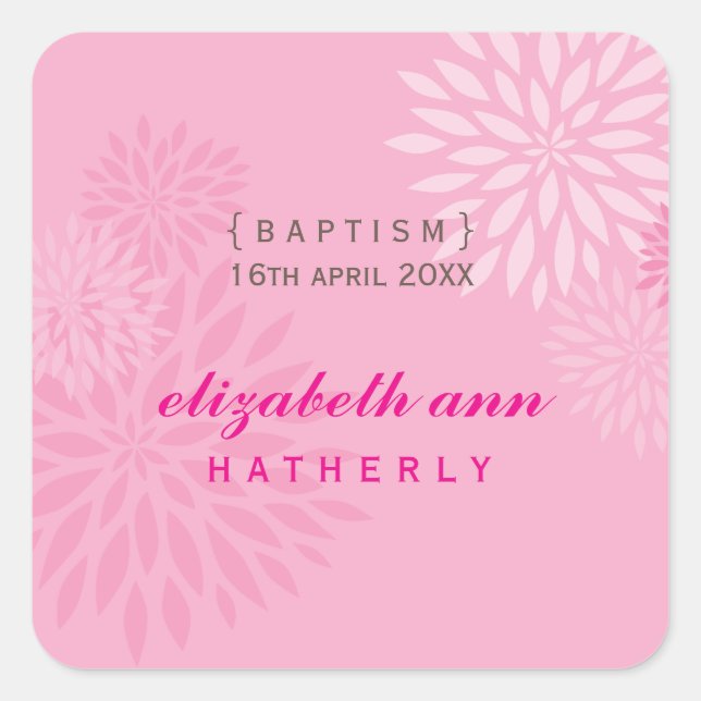 PEGATINA SQUARE : dahlia moderna 5 (Anverso)