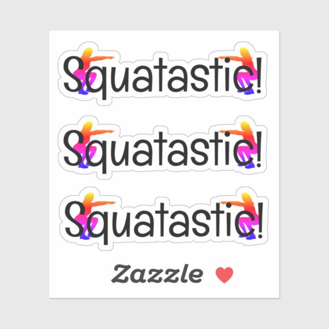 Pegatina ¡Squatástico! (Hoja)