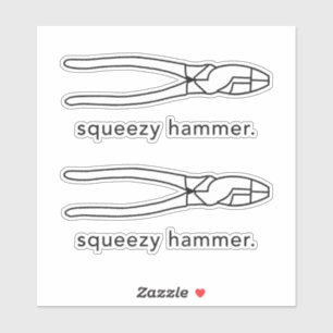 Pegatina Squeezy Hammer Funny Electrician