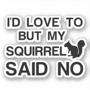 PEGATINA SQUIRREL DIJO NO