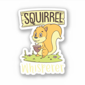 Pegatina Squirrel Whisperer Animal Lover Rodent Animal Love