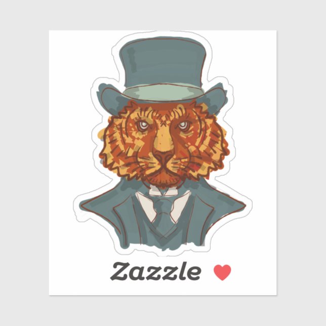 Pegatina Sr. Tiger (Hoja)