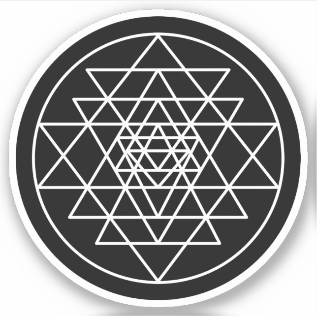 Pegatina Sri Yantra (Anverso)