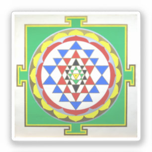 Pegatina Sri Yantra - Colores Precisos