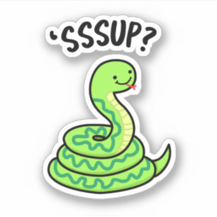 Pegatina Sssup Funny Hissing Snake Pun