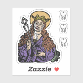 Pegatina St. Apollonia con diente podado (Nuremberg) - 1-Up