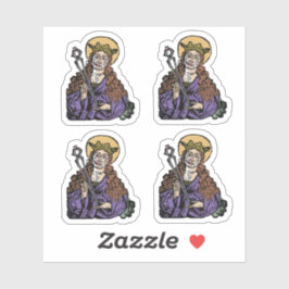 Pegatina St. Apollonia con diente podado (Nuremberg) 4-Up