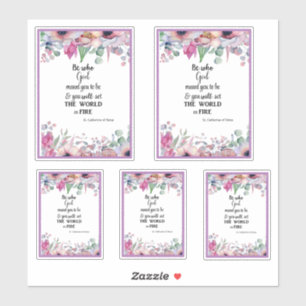 Pegatina St. católico Catherine de la cita famosa de Siena