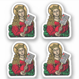 Pegatina St. Cecilia con Hymn Board (Nuremberg) 4-Up