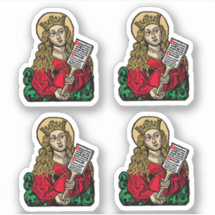 Pegatina St. Cecilia con Hymn Board (Nuremberg) 4-Up