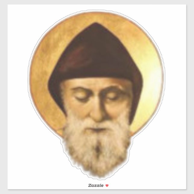 Pegatina St. Charbel, Iglesia Maronita  (Hoja)