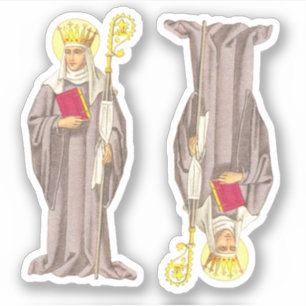 Pegatina St. Etheldreda (Audrey) (P 003) - Contorno de 2 au