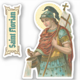 Pegatina St. Florian con cubo (M 019)