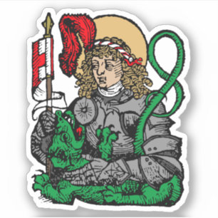 Pegatina St. George y el Dragon (Nuremberg) 1Up