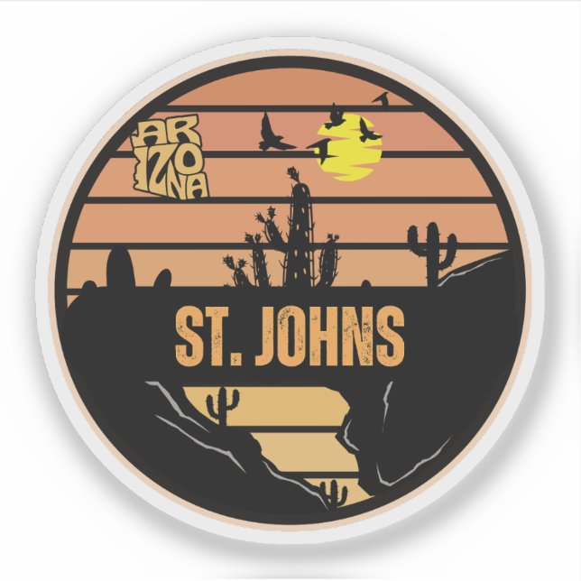 Pegatina St. Johns, Arizona (Anverso)