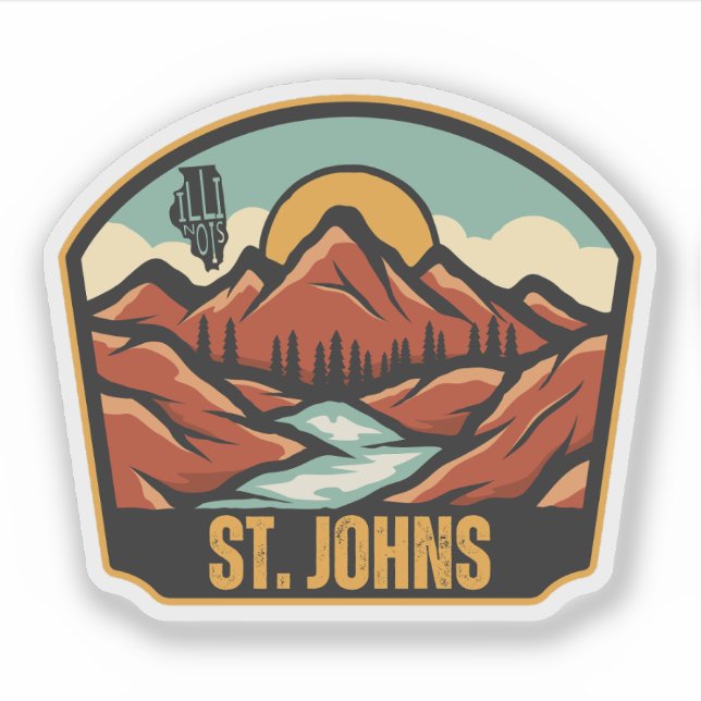 Pegatina St. Johns, Illinois  (Anverso)