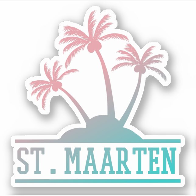 Pegatina St Maarten | Gradiente Sint Martin (Anverso)