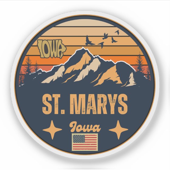Pegatina St. Marys, Iowa (Anverso)