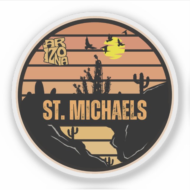 Pegatina St. Michaels, Arizona (Anverso)