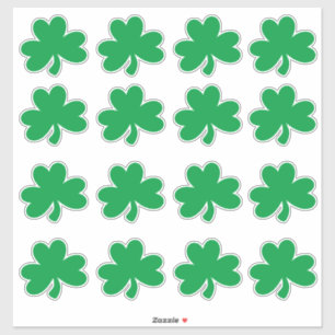 Pegatina St. Patrick's Day Four Leaf Clover Fiesta Green