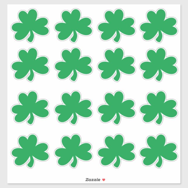 Pegatina St. Patrick's Day Four Leaf Clover Fiesta Green (Hoja)