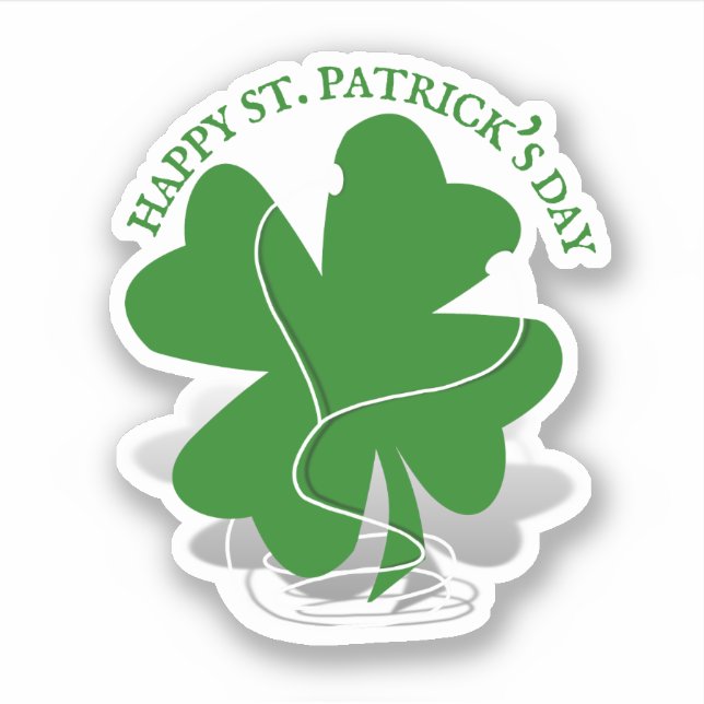 Pegatina St. Patrick's Day iRish Clover (Anverso)