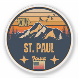 Pegatina St. Paul, Iowa