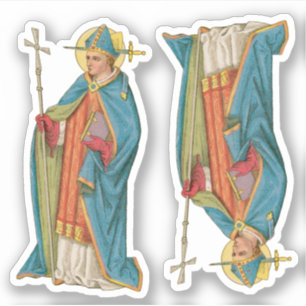 Pegatina St. Thomas Becket con espada en Miter (P 005)