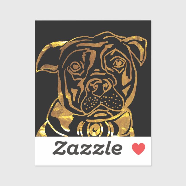 PEGATINA STAFFORDSHIRE TERRIER (Hoja)