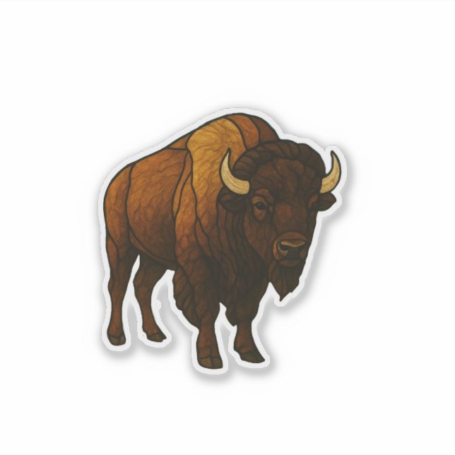Pegatina Stained Glass Buffalo (Anverso)