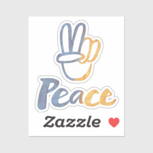 Pegatina Stand With Ucrania - Símbolo de PAZ V-Sign Liberta