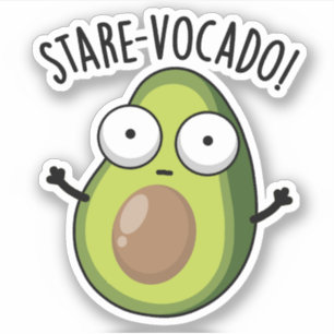Pegatina Stare-vocado Funny Aguacate Pun