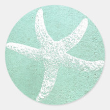 Pegatina Starfish azul y blanco